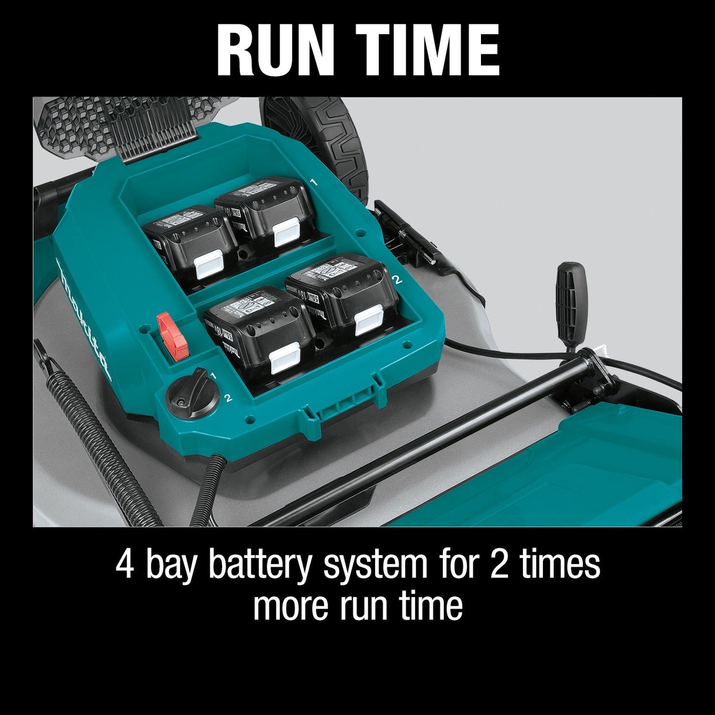 Makita XML08PT1 36V (18V X2) LXT® Brushless 21" Self‘Propelled Commercial Lawn Mower Kit with 4 Batteries (5.0Ah)