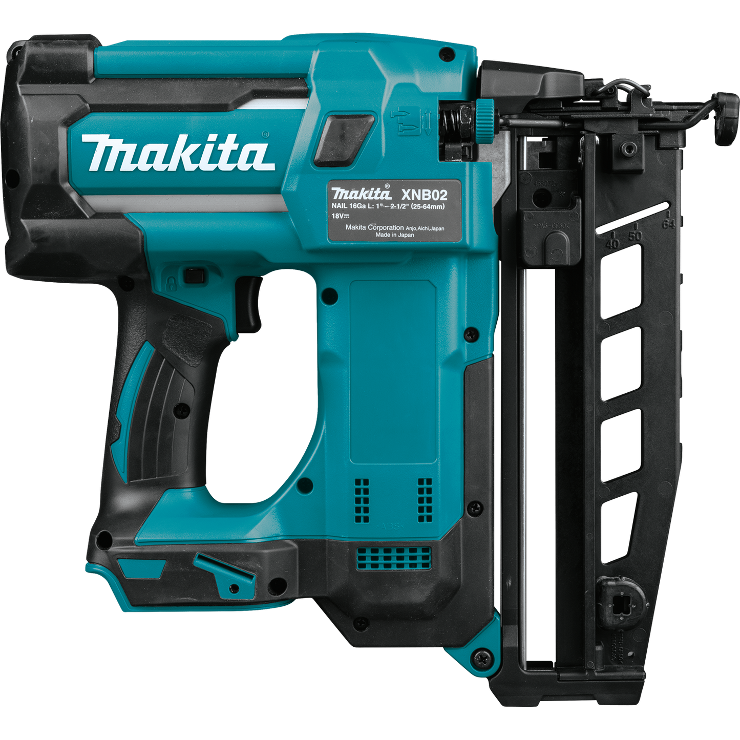 Makita XNB02Z 18V Lxt® Lithiumion Cordless 21/2" Straight Finish Nailer, 16 Ga., Tool Only