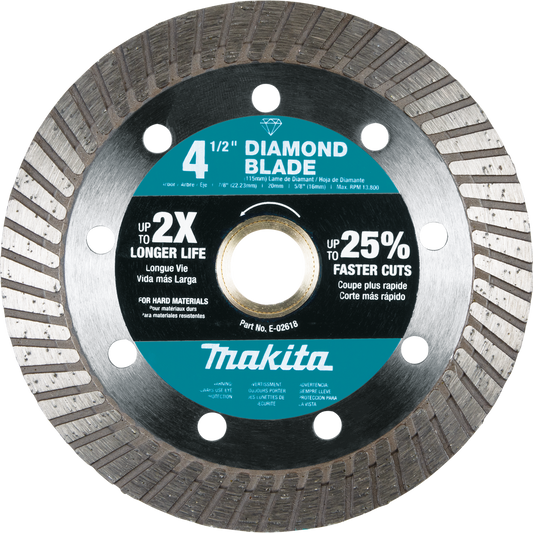 Makita E-02618 4‘1/2" Diamond Blade, Turbo, Hard Material