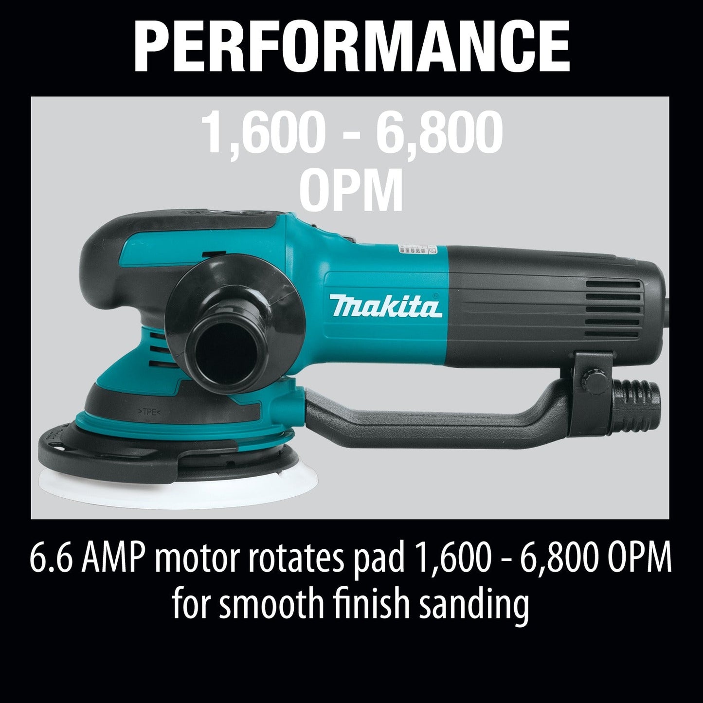 Makita BO6050J 6" Random Orbit Sander