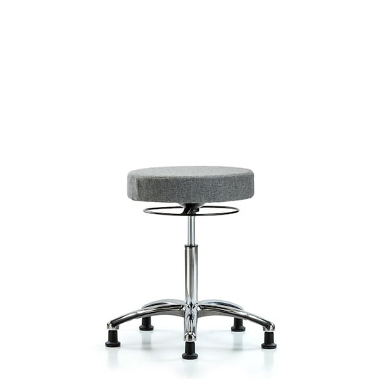 Blue Ridge Ergonomics FMBSO-RG-NF-RG-F44 Rutledge Fabric Stool without Back - Medium Bench Height with Stationary Glides in Gray Fabric