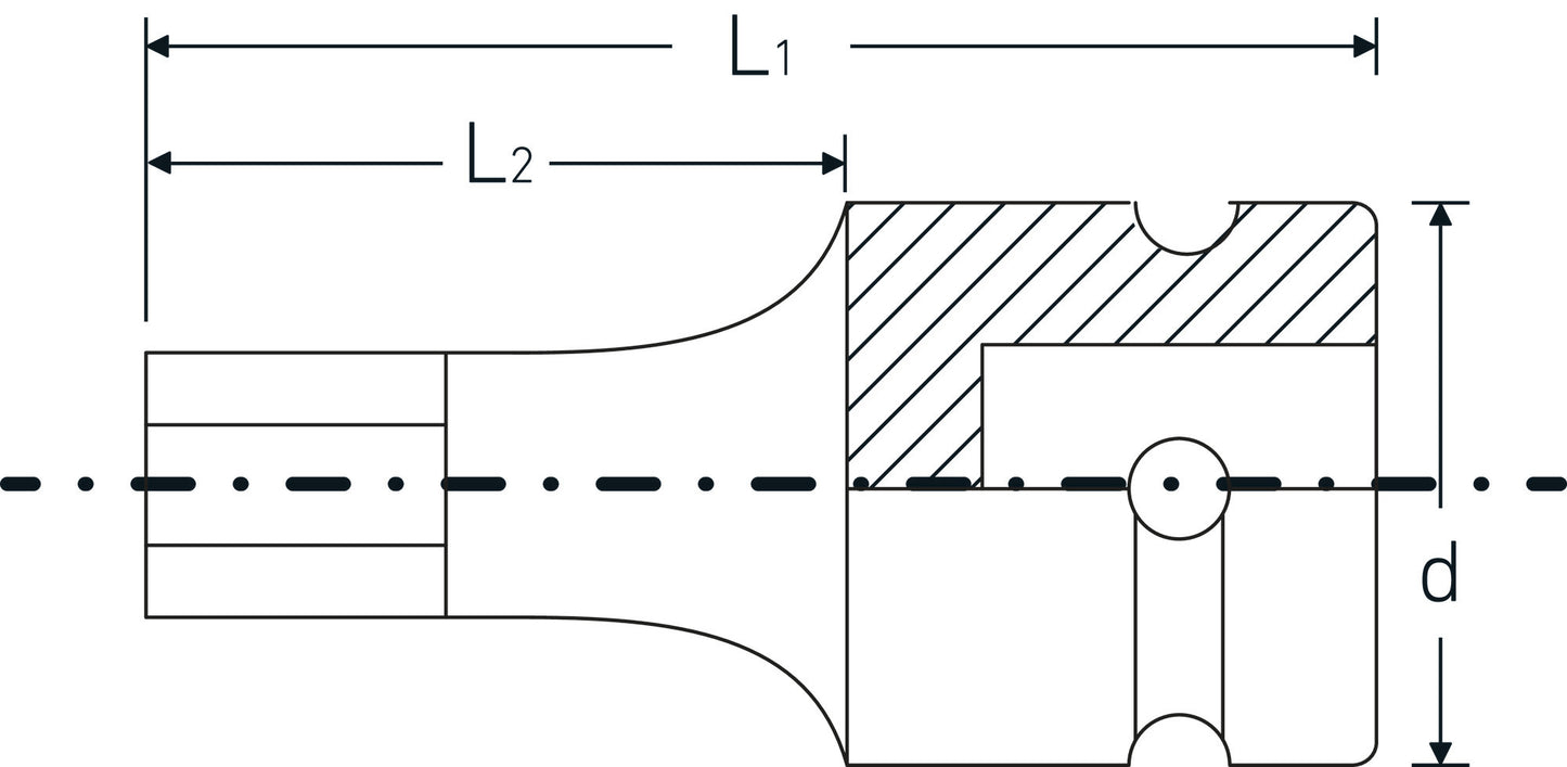 Stahlwille 23050008 54 IMP 8 Impact Inhex Sockets