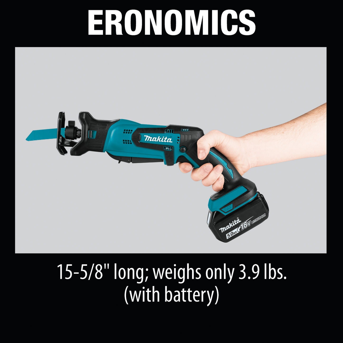 Makita XRJ01T 18V LXT® Lithium‘Ion Cordless Compact Recipro Saw Kit (5.0Ah)