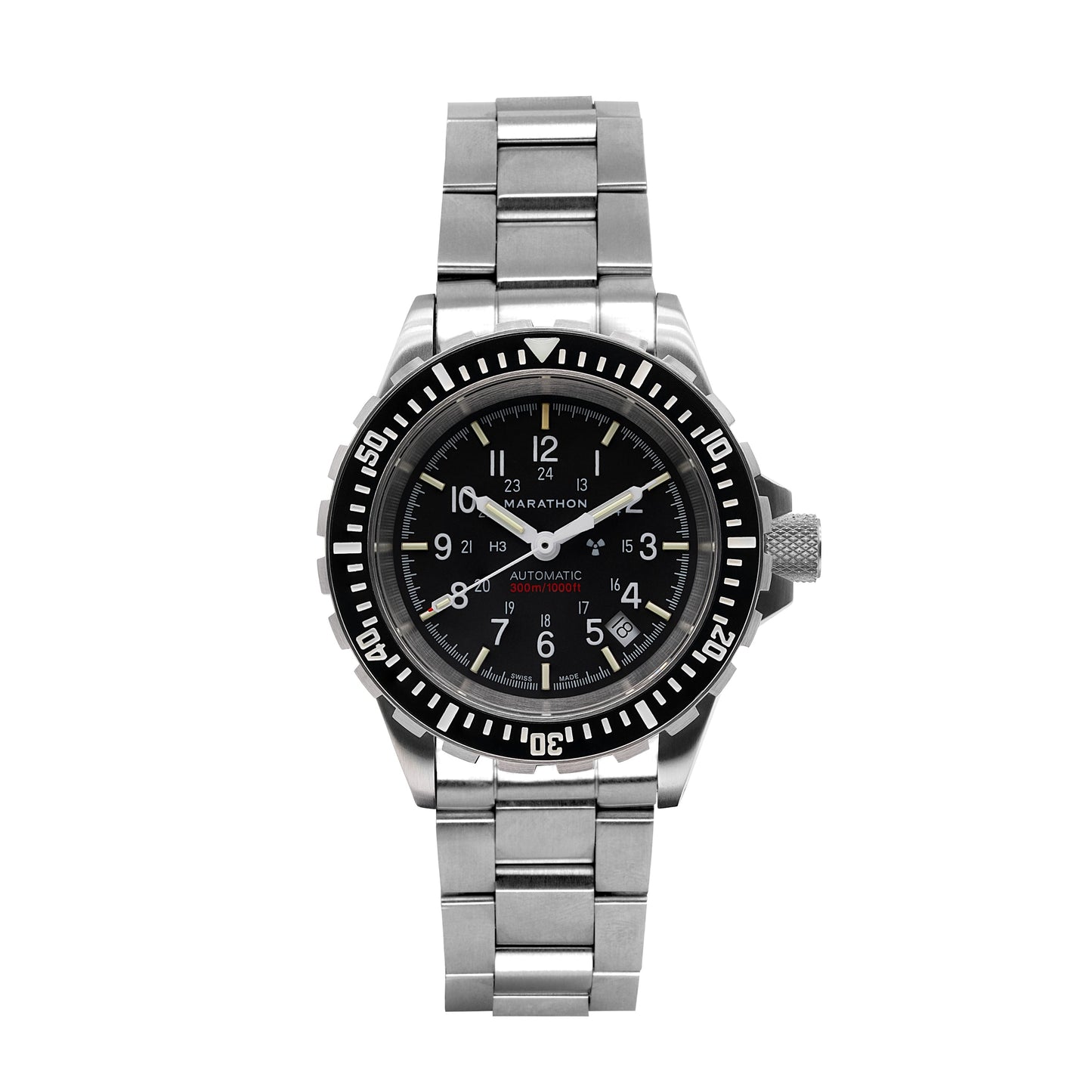 Marathon WW194006SS-0112 Large Diver's Automatic (GSAR) - 41mm with Stainless Steel MA Bracelet