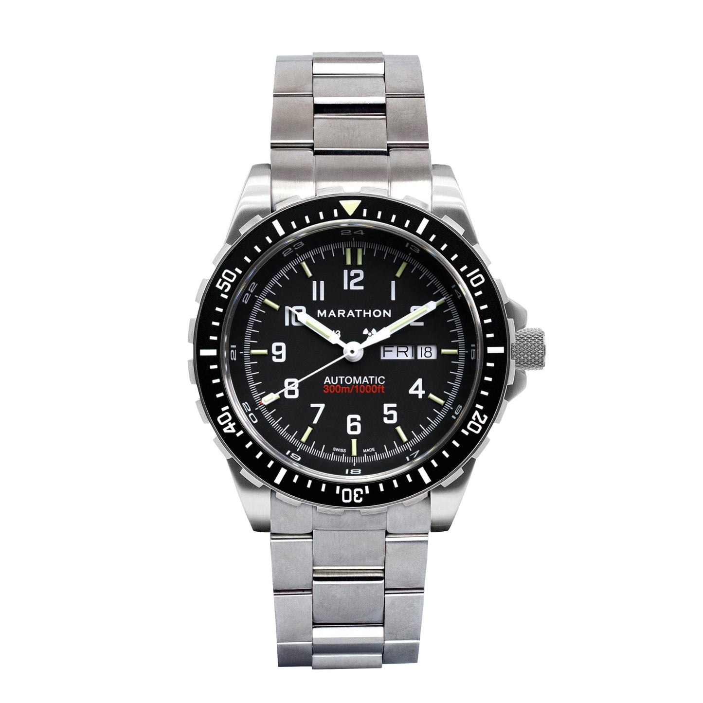 Marathon WW194021SS-0109 Jumbo Diver's Automatic (JDD) - 46mm with Stainless Steel MA Bracelet