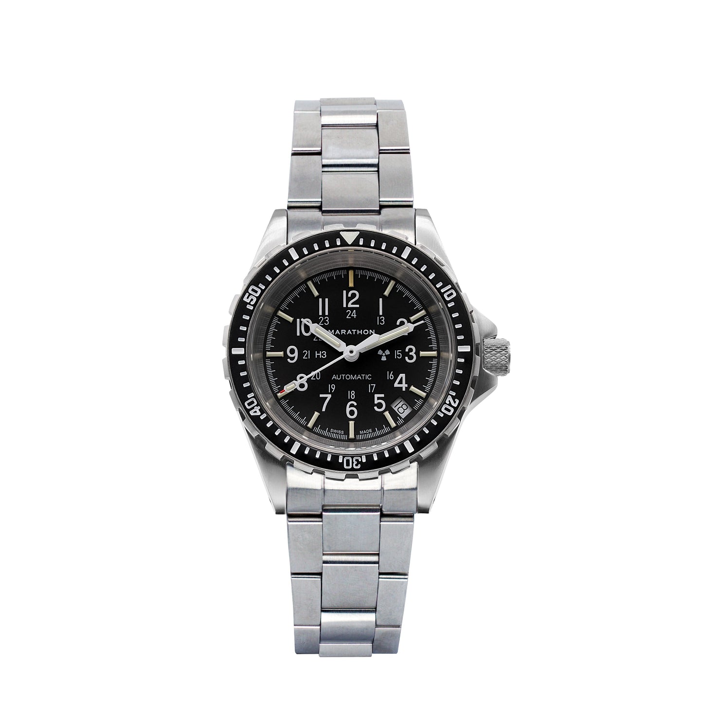 Marathon WW194026SS-0108 Medium Diver's Automatic (MSAR Auto) - 36mm with Stainless Steel MA Bracelet