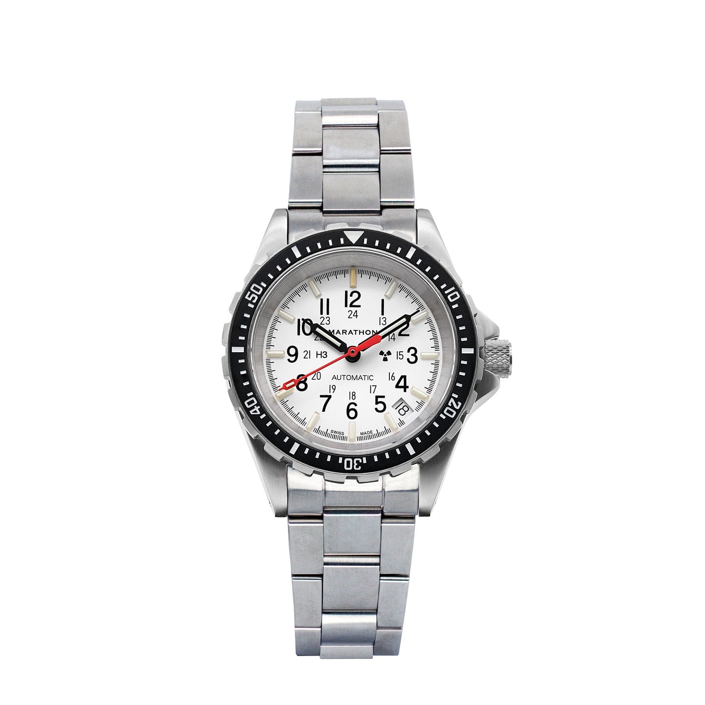 Marathon WW194026SS-0506 Arctic Edition Medium Diver's Automatic (MSAR Auto) - 36mm with Stainless Steel MA Bracelet