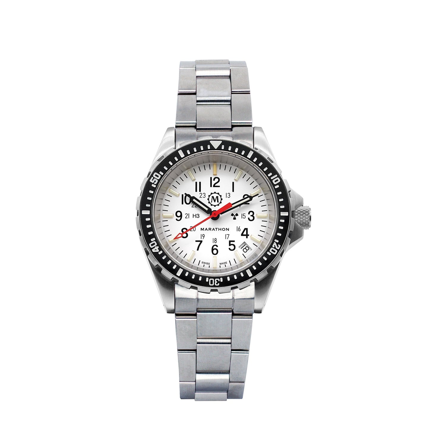 Marathon WW194027SS-0506 Arctic Edition Medium Diver's Quartz (MSAR Quartz) - 36mm with Stainless Steel MA Bracelet