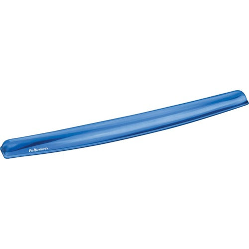 Fellowes FEL91137 Gel Wrist Rest - Crystals, Blue - 2.3" X 18.5" X 0.6" Dimension - Blue - Gel Base, Polyurethane, Rubber - Stain Resistant
