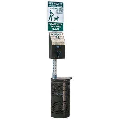 Dogipot 1003BLK-L Aluminum Dogipot® Pet Station - Black