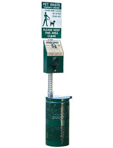 Dogipot 1003-L Aluminum Dogipot® Pet Station - Forest Green