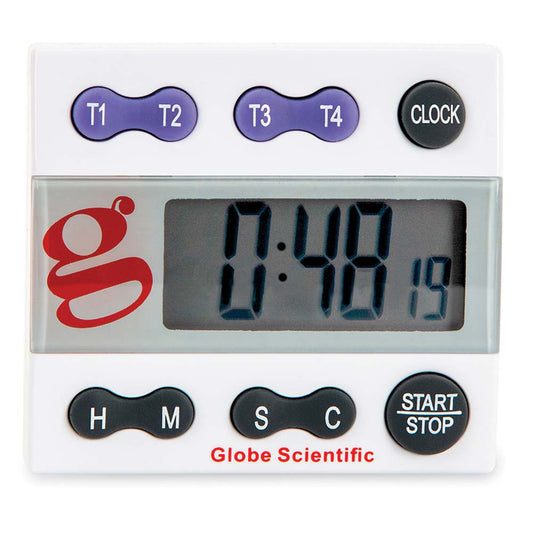 Globe Scientific 1004 4 Channel Count Up-Count Down Timer, EA
