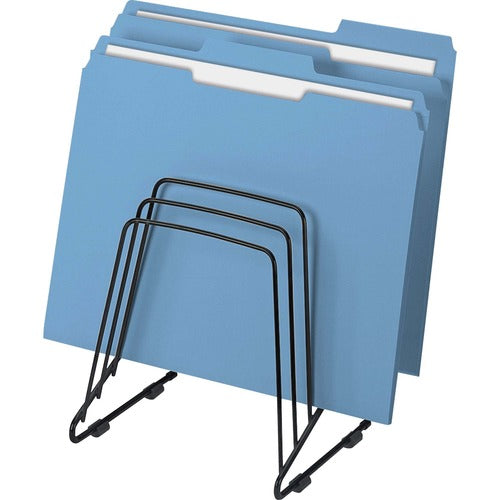Fellowes FEL69712 Wire Step File Ii - 5 Compartment(S) - 8.3" Height X 7.3" Width X 6" Depth - Desktop - Black - Steel - 1Each