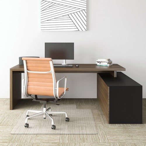 Deflecto DEFCM11232 Economat Chair Mat - Carpeted Floor - 53" Length X 45" Width - Lip Size 12" Length X 25" Width - Vinyl - Clear