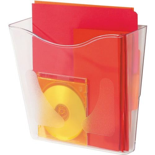 Deflecto DEF63001 Docupocket Vertical Wall Pocket - 1 Pocket(S) - 10.3" Height X 10.9" Width X 4" Depth - Wall Mountable - Clear - Plastic - 1Each