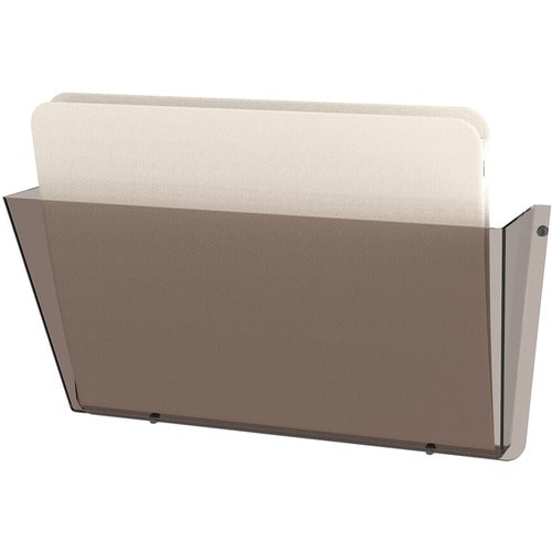 Deflecto DEF63202 Wall Pocket - 1 Compartment(S) - 6.5" Height X 14.5" Width X 3" Depth - Wall Mountable - Smoke - Plastic - 1Each