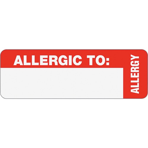 Tabbies TAB40562 Wrap-Around Label - 3" Width X 1" Length - Red - 500 / Roll