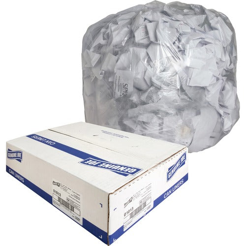 Genuine Joe GJO01013 Clear Trash Can Liners
