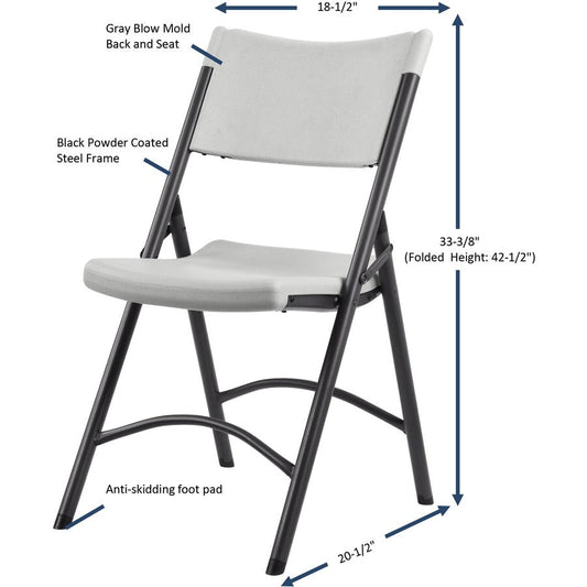 Lorell LLR62515 Heavy-duty Blow-Molded Folding Chairs