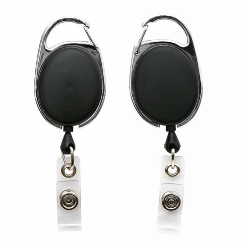 SICURIX BAU68754 Quick Clip Id Card Reel - 1 Each - Black