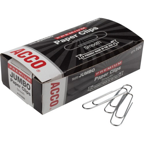Wilson Jones ACC72500 Premium Jumbo Smooth Paper Clips