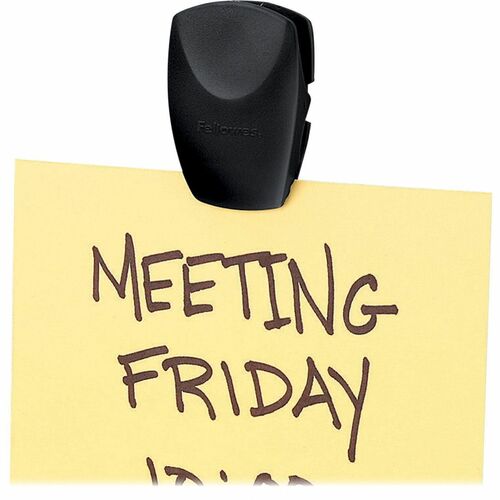 Fellowes FEL75270 Partition Additions Clip - 1.3" Width - 40 Sheet Capacity - For Memo, Notes, List - Repositionable - 4 Pack - Dark Graphite - Plastic