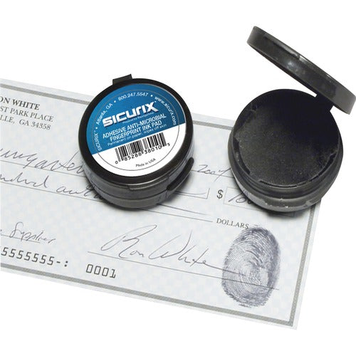 SICURIX BAU38010 Inkless Fingerprint Pad with Adhesive BLACK (38010)