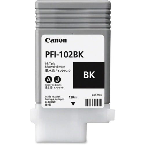 Canon CNM0895B001AA PFI-102BK Original Inkjet Ink Cartridge - Black - 1 Each