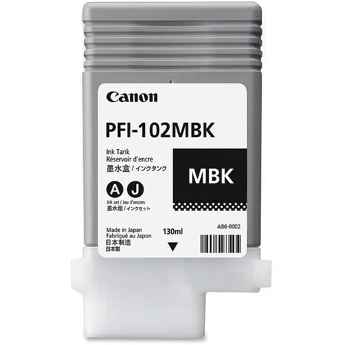 Canon CNM0894B001AA PFI-102MBK Original Inkjet Ink Cartridge - Matte Black - 1 Each