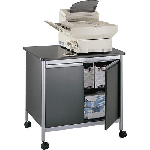 Safco SAF1872BL Printer Stand - 200 Lb Load Capacity - 1 X Shelf(Ves) - 30.3" Height X 32" Width X 24.5" Depth - Laminate - Steel - Black