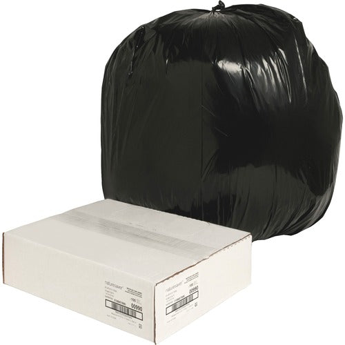 Nature Saver NAT00990 Black Low-density Recycled Can Liners