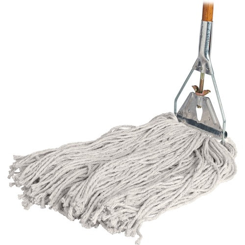 Genuine Joe GJO54201 Wood Handle Complete Wet Mop