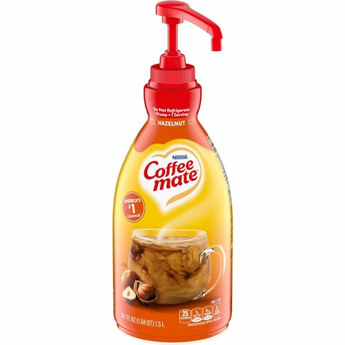 Coffee mate NES31831 Hazelnut Liquid Concentrate Coffee Creamer - Pump Bottle