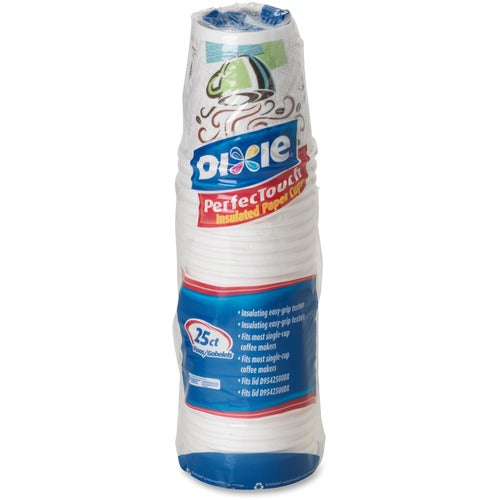Dixie DXE5310DX PerfecTouch 10 oz Insulated Paper Hot Coffee Cups by GP Pro