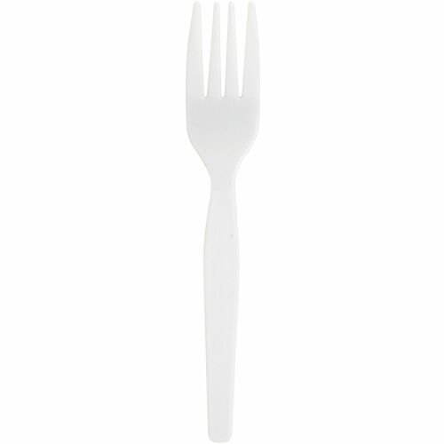 Genuine Joe GJO0010430 Heavyweight White Plastic Forks