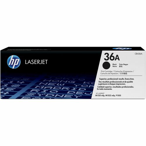 HP HEWCB436A 36A (CB436A) Original Standard Yield Laser Toner Cartridge - Single Pack - Black - 1 Each