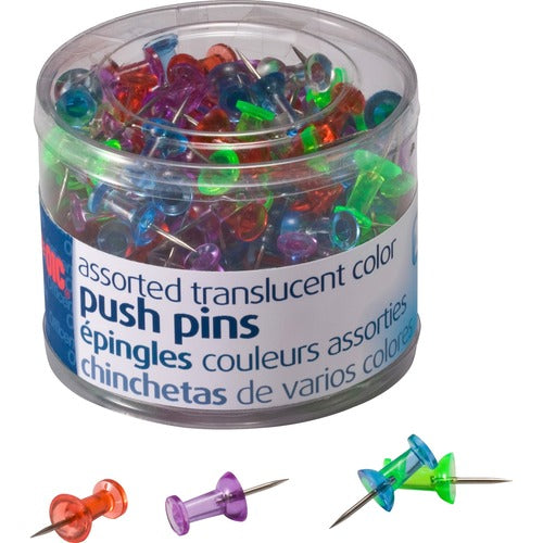Officemate OIC35710 Translucent Pushpins