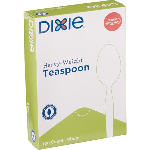 Dixie DXETH207 Heavyweight Disposable Teaspoons Grab-N-Go by GP Pro