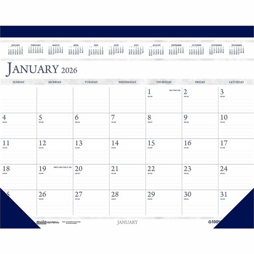 House of Doolittle HOD150HD Perforated Top Desk Pad Calendar