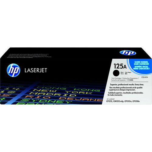 HP HEWCB540A 125A (CB540A) Original Standard Yield Laser Toner Cartridge - Single Pack - Black - 1 Each