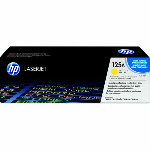 HP HEWCB542A 125A (CB542A) Original Standard Yield Laser Toner Cartridge - Single Pack - Yellow - 1 Each