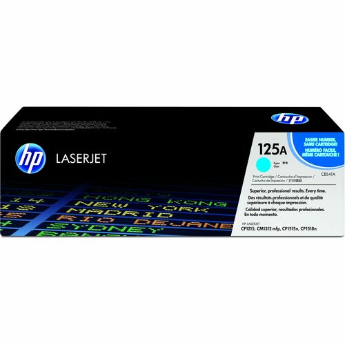 HP HEWCB541A 125A (CB541A) Original Laser Toner Cartridge - Single Pack - Cyan - 1 Each