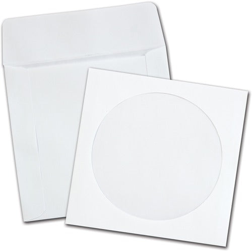 Quality Park QUA62905 Cd/Dvd Sleeve - Cd/Dvd - 5" Width X 5" Length - 24 Lb - Polypropylene - 250 / Box - White