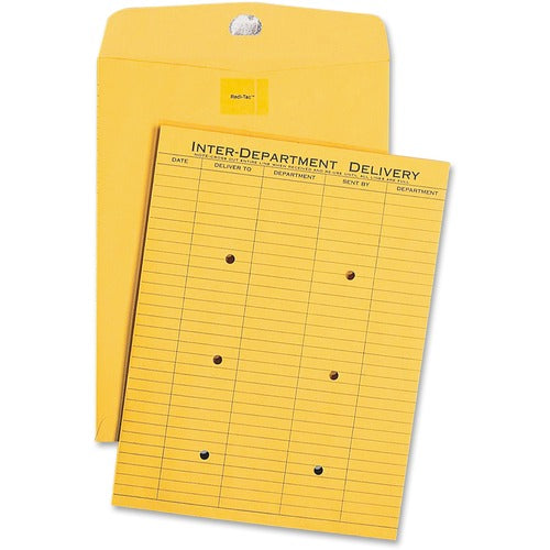 Quality Park QUA63664 Resealable Interoffice 1 Side Print Envelope - Interoffice - 10" Width X 13" Length - 28 Lb - Self-Sealing - Kraft - 100 / Box - Light Brown