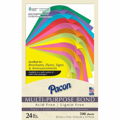 Pacon PAC102056 Kaleidoscope Multi-Purpose Paper - Letter - 8.50" X 11" - 24 Lb Basis Weight - Recycled - 25% Recycled Content - 500 / Ream - Cobalt Blue