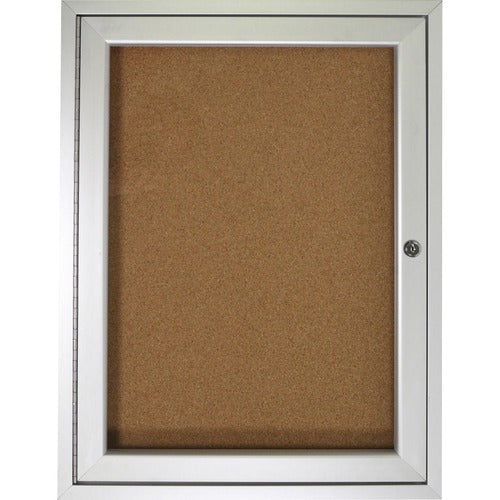 Ghent GHEPA13624K 1-Door Enclosed Indoor Bulletin Board - 36" Height X 24" Width - Cork Surface - 1 Each