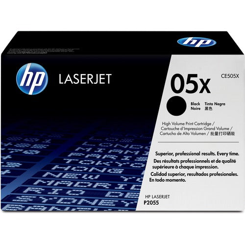 HP HEWCE505X 05X (CE505X) Original High Yield Laser Toner Cartridge - Single Pack - Black - 1 Each