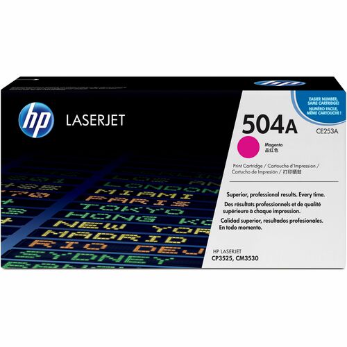 HP HEWCE253A 504A (CE253A) Original Laser Toner Cartridge - Single Pack - Magenta - 1 Each