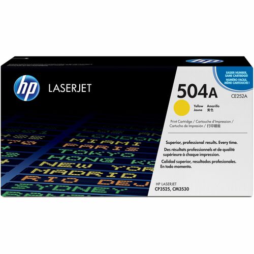 HP HEWCE252A 504A (CE252A) Original Laser Toner Cartridge - Single Pack - Yellow - 1 Each