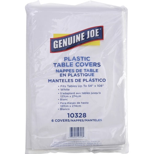 Genuine Joe GJO10328 Plastic Rectangular Table Covers